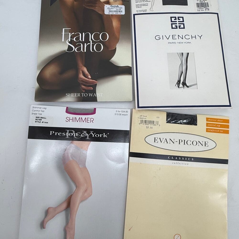 Vintage Pantyhose Stockings NEW Givenchy Evan Picone Franco Sarto Prestige York